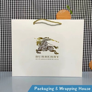 3pcs Burberry Branded Paper Bags Franchised Paper Handbag for Gift High Quality