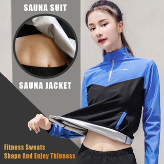 ❤New Style❤Women Fitness Weight Loss Sauna Suit Fast Sweating Sweat Running Exercise Gym Anti-Rip