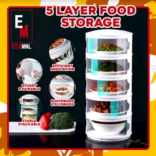 5 Layer Food Storage/Keeper Cover Multilayer Sliding Door Dish Cover Insulation Food Cover Antiflies