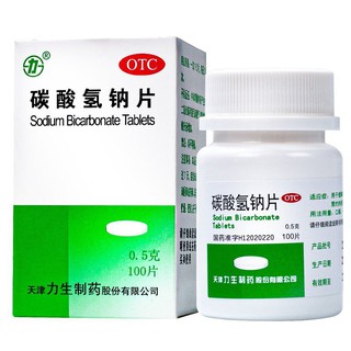 Force Sodium Bicarbonate Tablets 0.5g*100Piece*1Bottle/Box Used to Relieve Stomach Pain Caused by Hy