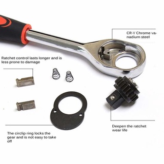 CR-V 12pcs 1/2 inch Socket Wrench Set CR-V Drive Ratchet Wrench Spanner Car Repairing Tool Set (3)