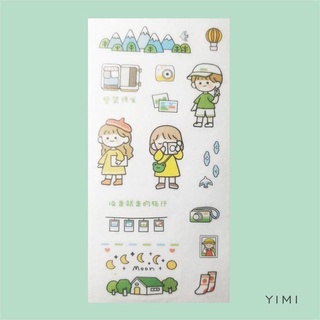 Cute Tape Hand Account Mobile Phone Decoration Small Sticker Emoji Sticker Expression Diary DIY-YIMI