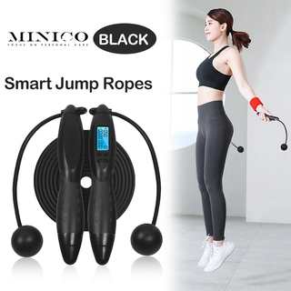 MINICO Digital Jump Rope Fitness Smart Electronic Calorie Counter With Anti-Slip Hand Grip With LCD Screen Showing