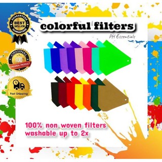 [STOCK READY] Colored Filter for CopperMask (non woven filter washable) w/ free earloops (1)