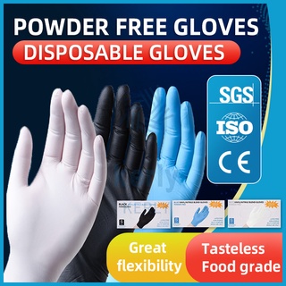 Disposable Nitrile Glovesgloves Tatoo gloves Boxed black Nitrile Vinyl Disposable Gloves 100pcs