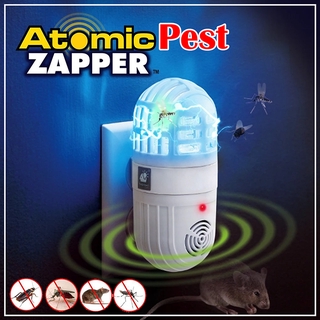 Buy 1 Take 3 Atomic Pest Zapper - Ultrasonic Insect Pest Repellers Mosquito Rat Cockroach Lamp