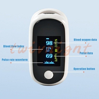 twivnignt Rechargeable USB Finger Clip Fingertip Pulse Oximeter Heart Rate PI SpO2 Monitor (7)