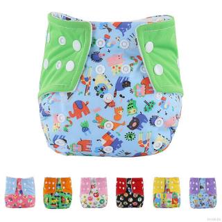 LOK01824 Washable Baby Cloth Diaper Cover Waterproof Cartoon Print Baby Diapers Reusable Cloth Nappy Suit