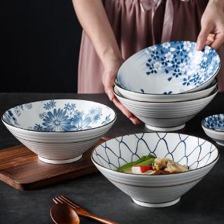 Japanese Ceramic Tableware 8-inch Trumpet Bowl Ramen Bowl Soup Bowl Anti Scalding Creative Restaurant Noodle Restaurant (1)