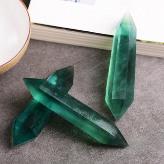 Green Fluorite Quartz Crystal Point Double Terminated Wand Healing Specimen ☆YxcBest
