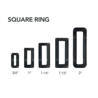 20-PC SQUARE RING Plastic: Bag making and other strap works