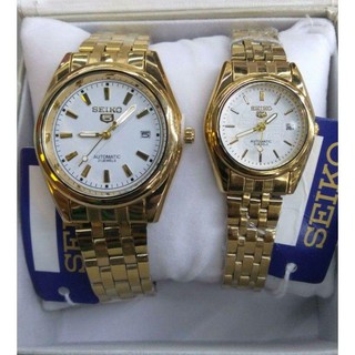 Boxes✔○❐sieko-5 watch for coupLe automatic hand movement with date!!