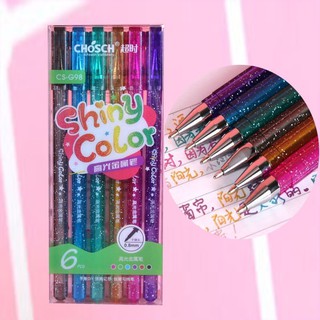 LSY 6 in 1 Chosch Shiny Color High Metallic Pen