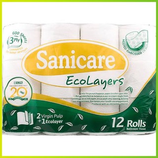 【Available】Sanicare 3Ply Ecolayer Bathroom Tissue 12rolls