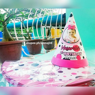 10pcs Pink Minnie Mouse Party hats - Personalized Party hat