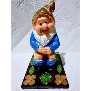 ✨ 12" Lucky Pooping Dwarf with many Coins - Resin ✨