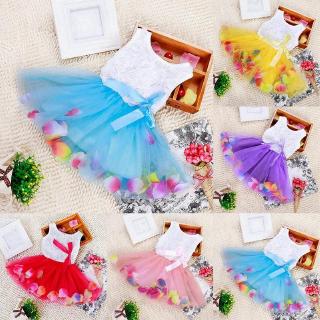 TFbaby Kids Girls Princess Pageant Dress Lace Bow Tulle Dresses