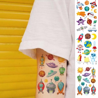 1 Sheet Space Series Temporary Waterproof Tattoo Sticker For Kids Birthday Party Decor ( Send By Random )