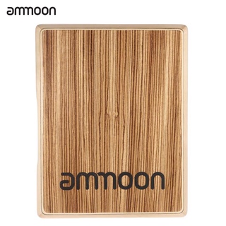 ℡™ammoon Compact Travel Cajon Flat Hand Drum Box Drum Wooden Percussion Instrument Multi Types for O