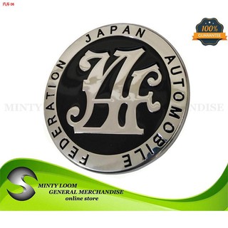 ✠☁Car Accessories Universal Front Grille Emblem Japan Automobile Federation Emblem Badge Black