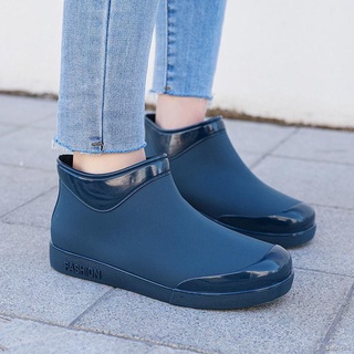❧♤Japanese-style fashionable all-match rain boots ladies' short rain boots low-top non-slip waterpro