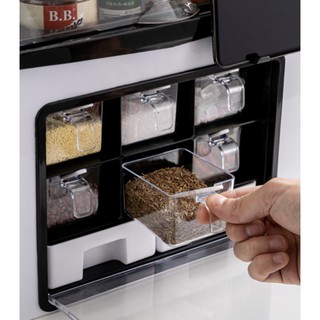 Multi-Function Kitchen Seasoning Rack Condiment Shelf Spice Storage Box Countertop Organizer (5)