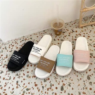 Slippers ins fashion non-slip outer wear wild students bottom casual korean fashion slippers women