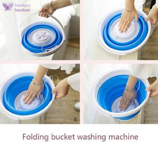 Folding Laundry Tub Basin Portable Mini Washing Machine Automatic Clothes Washing Bucket (9)