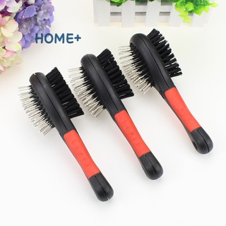 Double Sided Dog Pin Bristle Brush Pet Shedding Dirt Hair Remover Grooming Comb for Cats Dogs @ph