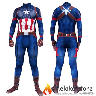 The Avengers 4 Endgame Superhero Captain Americ Costume Adults Cosplay Clothing Jumpsuits
