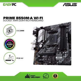 Asus Prime B550M-A Wi-Fi Socket Am4 Ddr4 Motherboard, AMD B550 (Ryzen AM4) micro ATX motherboard.