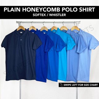 Unisex Plain Polo Shirt | Softex Whistler | Honeycomb | Navy Blue RBlue AqBlue Aqmarine SBlue LtBlue