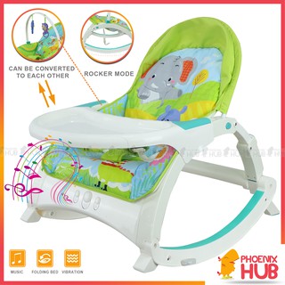 Phoenix Hub 7288 baby Rocker Portable Rocking Chair 2 in 1 Musical Infant to Toddler Dining Chair (3)