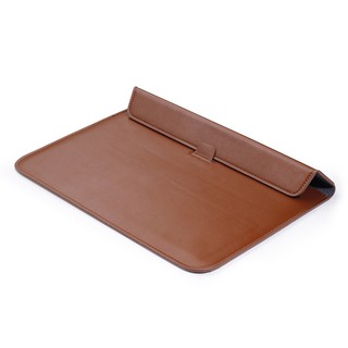 Macbook Air Pro Laptop Leather Sleeve Case bag with stand 13 14 15 inch PU Envelope Bag (6)