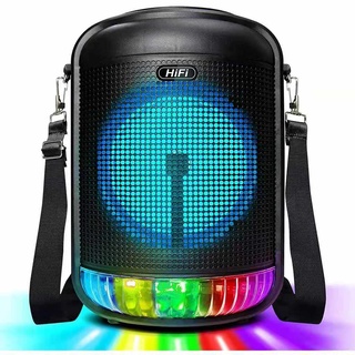 8inch Portable Karaoke Bluetooth Speaker 7-Color LED Lights with FREE MICROPHONE ch806