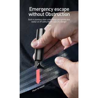 Baseus Car Safety Hammer Car Window Glass Breaker Auto Seat Belt Cutter Knife Mini Life-Saving Escape Hammer Car Emergency Tool (7)