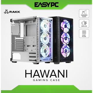Accessories┋RAKK Hawani Mid Tower Tempered Glass Desktop Gaming Case, Support ATX, mATX,mini-ITX Mot