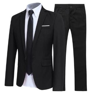 Guality MenFor Wedding Business Formal Men SuitsGroomsmen Wear (Jacket+Pants) Free Gift Tie 6XL