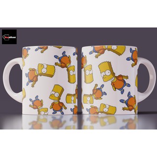 Bart Simpson Ceramic Mug 300ml High Quality Permanent Print.