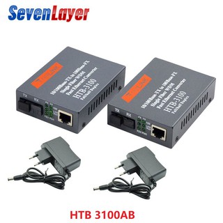 Fiber Transceiver Media Converter HTB-3100 Optical Fiber Single Fiber Converter 20km SC 10/100M Single mode Single Fiber2021 aKQI