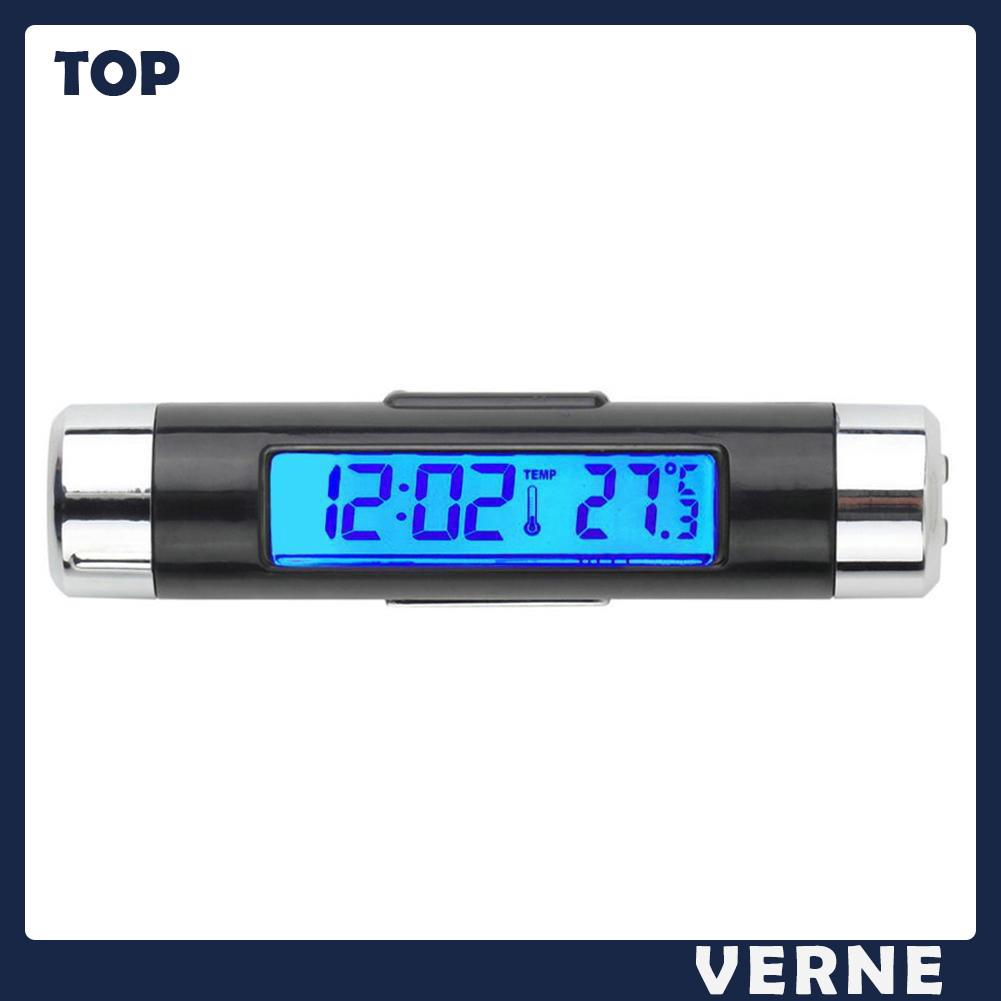 Car LCD Digital backlight Automotive Thermometer Clock Calendar V