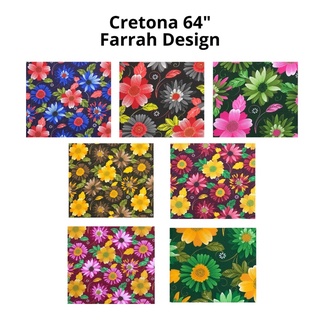 Kritona/Cretona Farrah Design Printed Poly Cotton Design Raw Cloth Tela 64” Width