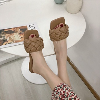 ◊SWEETC Fashion Woven Sandals Womens Square Outdoor Beach Flat Bottom Sandals