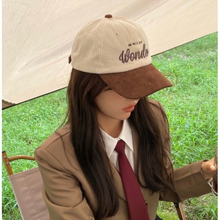 YOMI Color-coded Baseball Caps Male and Female Students Autumn and Winter Vintage Matching Corduroy Embroidered Cap (7)
