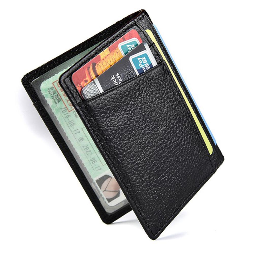 Foldable Soft Mini Credit Card Holder PU Leather Men Wallet (1)