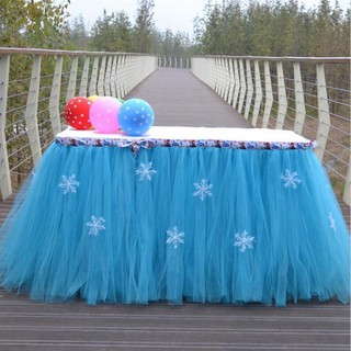 Table Skirt Tulle Tableware for Wedding Decoration Baby Shower Party Home Textile