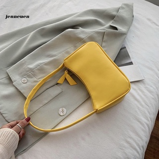 JN~ Retro Solid Color Women Faux Leather Shoulder Underarm Crossbody Bag Handbag (7)