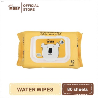 ₪❂Baby Moby 99.9% Water Wipes - 80 Sheets