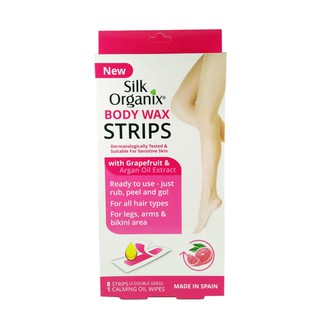 Silk Organix Body Wax Strips with Grapefruit and Argan Oil Extract