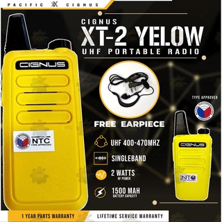 Fashion Cignus XT-2 UHF two way portable radio walkie talkie (Yellow)
